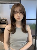 韓国レイヤーワンカールホワイトグレージュミルクティーアッシュ