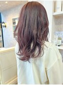 福山市美容室Caary人気 レッドベリーカラー艶秋カラー