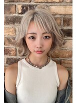 リークフー(Ree cu fuu)&nbsp;ななめ前髪　金髪マチルダボブ　藤沢