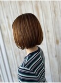 20代30代40代肌映えマロンベージュショートボブ