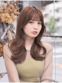 くびれカール/透け感/韓国風/ロングレイヤー/センター南