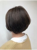 丸みショート×アッシュブラウン