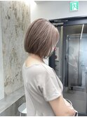 レイヤーボブ/ミルクティーカラー/ミルクティーベージュ