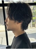 men`sメンズカットツーブロックセンターパート韓国風