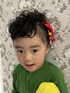 ルシエル バイ カトレアグループ(Le Ciel) 七五三/３歳ヘア/ショートでもアップ風に/親子OK/男の子OK