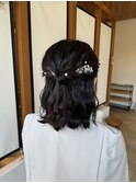 ボブスタイルのお呼ばれアレンジ
