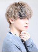 スパイラルパーママッシュショートマッシュウルフ