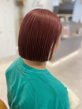 アグ ヘアー ベルス 大谷店(Agu hair BELLUS) ぱっつりbob×ピンク◎