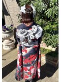 成人式スタイル切りっぱなしボブ
