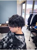 ツイストスパイラル刈り上げマッシュ