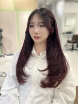 ハピネス 梅田茶屋町店(HAPPINESS)&nbsp;韓国くびれロング レイヤーオルチャン小顔前髪 艶髪 髪質改善