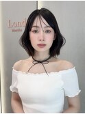 ミニウルフレイヤーカット顔周り前髪韓国ショートボブ/錦糸町