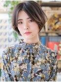 センターパートひし形ショート暗髪大人ボブh4志木20代30代40代