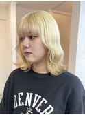 ◎ブロンドハイトーンカラーデザインカラーアンブレラカラー金髪