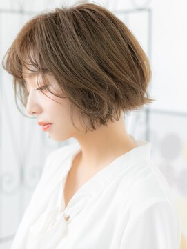 エイトサロン 八潮(8salon) 八潮/髪質改善/パールベージュ×ふんわりハッシュボブパーマ!l