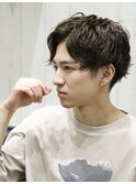 爽やかゆる束ショートセンターパートメンズ