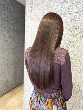 ビームズヘア 藤が丘店(Bee Ms HAIR) サラツヤロングベージュカラーブリーチしない透明感カラー