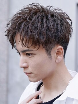 フィフス 神南(fifth) 渋谷アップバングスパイキーショートピンパーマフェード40代◆