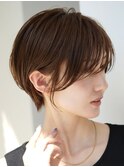 表参道髪質改善カラーハンサムショートボブアッシュブラウン30代