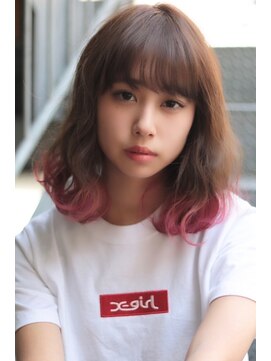 レム 泉中央店(L.E.M) ふんわりボブ 裾カラー