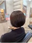 20代30代40代暗髪似合わせカット♪大人可愛い小顔ショートボブ☆