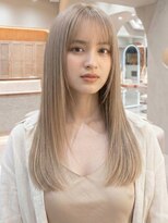 ティファ 自由が丘店(Tiffa)&nbsp;ブリーチ×ダブルカラーで叶う。透明感ハイトーンの極上ロング