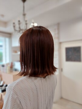 ヘアーズ 本店(HAIRZ) 《HAIRZ 》藤井☆スモーキートパーズカラー外はねボブ