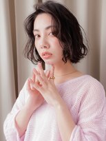 カバーヘア ブリス 戸田公園西口店(COVER HAIR bliss)&nbsp;アップバングウェットヘアゆるふわくびれボブパーマ30代40代Y