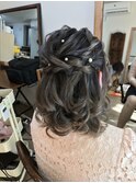 ハーフアップパールアレンジ【ヘアアレンジ　袴/立川南/立川】