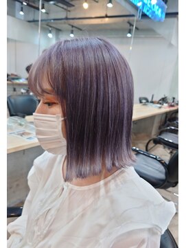 ピンク バイ アンジェリカ 瓢箪山店(PINQ by ANGELICA) #PINQ　#ぷつっとボブ　#タッセルボブ　#ラベンダー