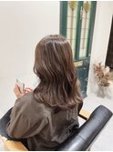 アッシュベージュ/透明感/艶感