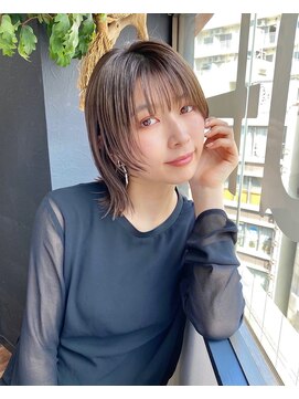 レイラバイアフロート 吉祥寺(Lila by afloat) 顔まわりレイヤー/顔まわりウルフ/レイヤーボブ/外ハネボブ