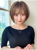 20代30代40代大人かわいい 小顔 前下がりボブ  ひし形シルエット