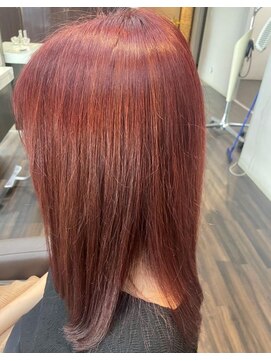 エノモト(ENOMOTO) ブリーチなしカラーダブルカラーボルドーピンクストレートヘア