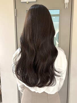 キャンバス バイ ネオリーブ 横浜西口(Canvas by neo.) 透け感◎オリーブグレージュ韓国レイヤーロング【横浜】