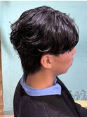 フェザーパーマ毛流れパーマ韓国ヘアメンズパーマ