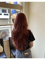 カリン ハッピーヘアライフ 長吉長原店(carin happyhairlife)&nbsp;韓国風赤髪カラー