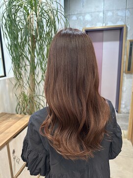 ナインスフロア(9NINTH FLOOR) オレンジブラウン/くびれレイヤー/ブリーチなし