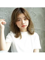 モンド ヘアクリエーション 西田店(monde hair creation)&nbsp;【monde】グレージュカラー×ウェーブヘア