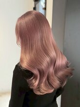 《*薄めのピンクが可愛い*》どんな洋服にも合わせやすい、ピンクベージュ*[原宿/ダブルカラー/ブリーチ]