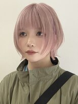 サンクマーケット 渋谷(cinq MARKET)&nbsp;渋谷ケアブリーチカラーダブルカラーコーラルピンクベージュ◆