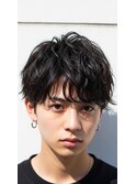 越谷メンズ/波巻きツイストスパイラル/リバースセンターパート