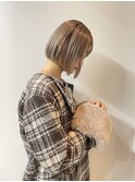 ◆【ハイトーン】艶ボブ×ミルクティー×オージュア