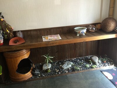 まるで京都のお茶屋さんの様な玄関『心が癒される』空間です。