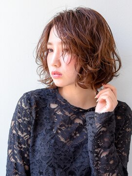 ユッカ エハ 豊中(YUCCA eha) 【eha】大人可愛い内巻きラフウェーブ