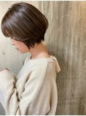 フェミニンラウンドボブ