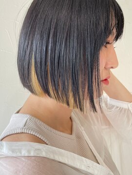 ファブ 千葉店(FaB) フェザーバング/カーキグレージュ/マッシュショートボブ[千葉駅]