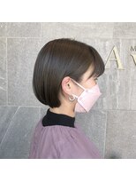メゾン アヴァロ(Maison Avallo)&nbsp;お客様スナップ　 ミニボブ/オリーブアッシュ