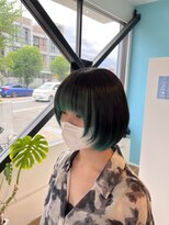 ヘアーメイク マーズ 売布店(Hair Make Mars)&nbsp;エメラルドグリーン×インナー