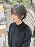 大人かわいい黒髪マッシュショートウルフ外ハネ